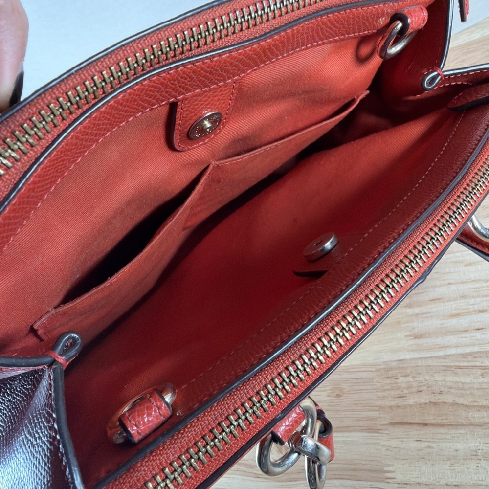 Coach Coral Mini Christie Carryall Crossbody Shoulder Bag In Crossgrain Leather - Picture 12 of 14